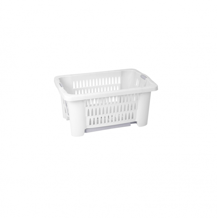 Cos rufe cu picioare Excellent Houseware, polipropilena, 60x40x60 cm, alb [2]