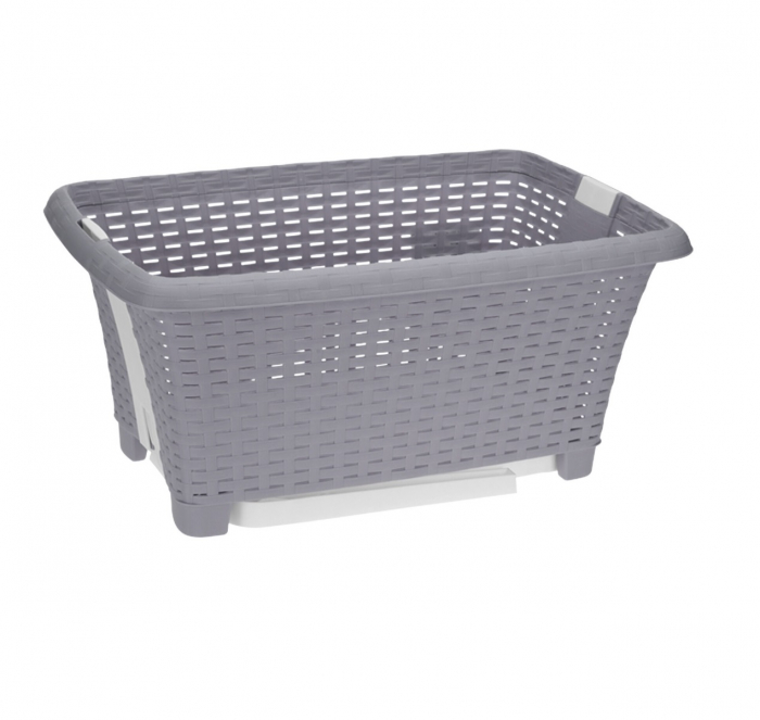 Cos rufe cu picioare Excellent Houseware, polipropilena, 60x40x60 cm, albastru [4]