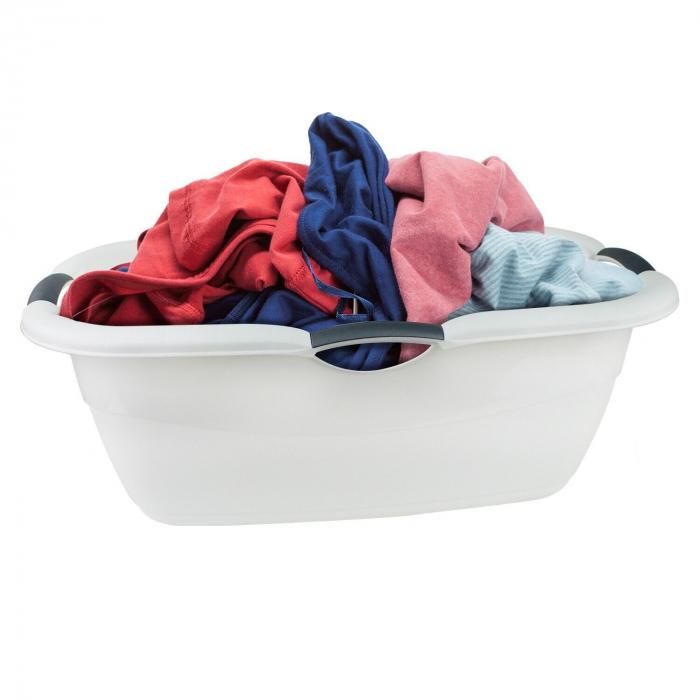 Cos rufe Excellent Houseware, polipropilena, 68x46x25 cm, alb [3]