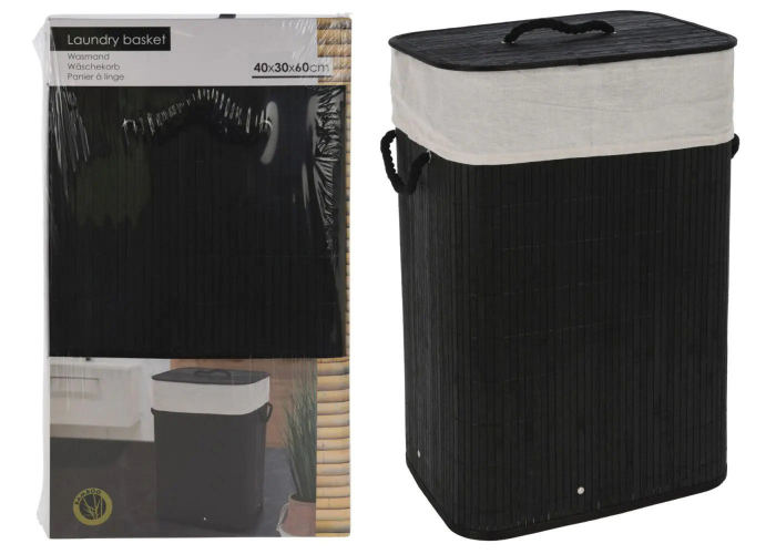 Cos rufe Koopman, bambus, 40x30x60 cm, negru [3]