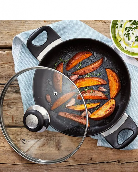 Cratita cu capac Judge Vista, otel inoxidabil, 24 cm, 2 l, argintiu/negru [4]