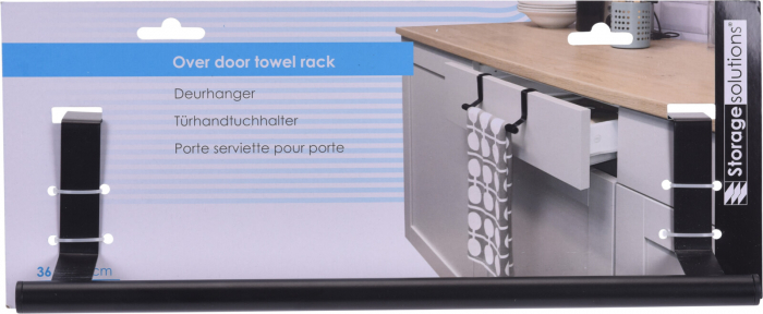 Cuier usa Excellent Houseware, otel inoxidabil, 36x8 cm, negru [2]