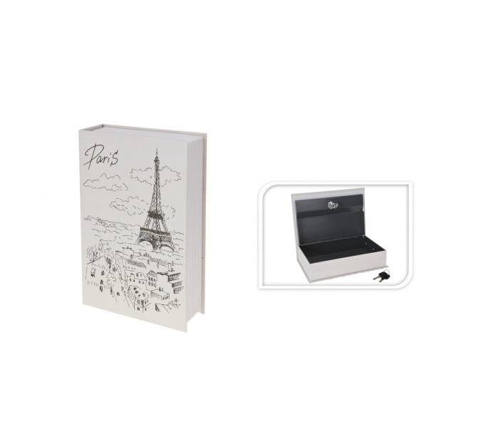 Cutie bijuterii Excellent Houseware, metal, 24x16x5.5 cm, alb [2]