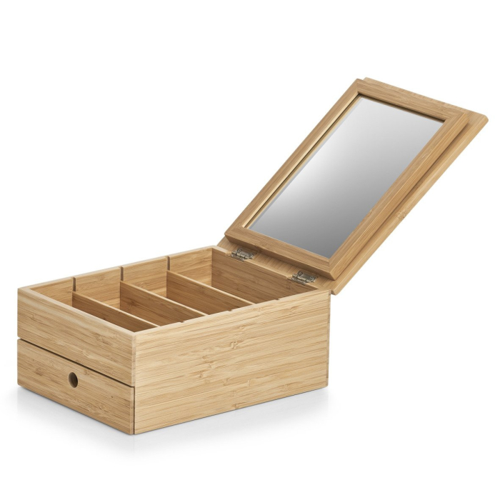 Cutie pentru bijuterii Zeller, bambus, 25x19x1 cm, maro [3]