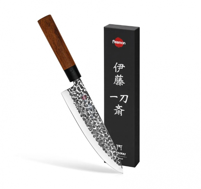 Cutit bucatar Fissman-Kensei Ittosai, otel AUS-8, 20 cm, argintiu/maro [3]