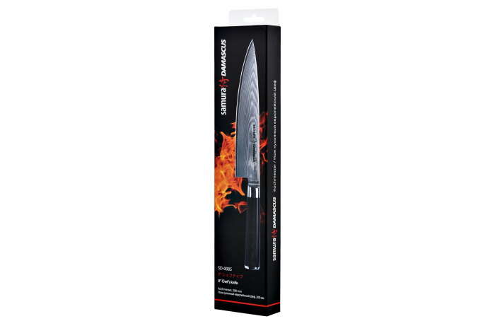 Cutit bucatar Samura-Damascus, otel damasc 67 straturi, 20 cm, argintiu/negru [6]