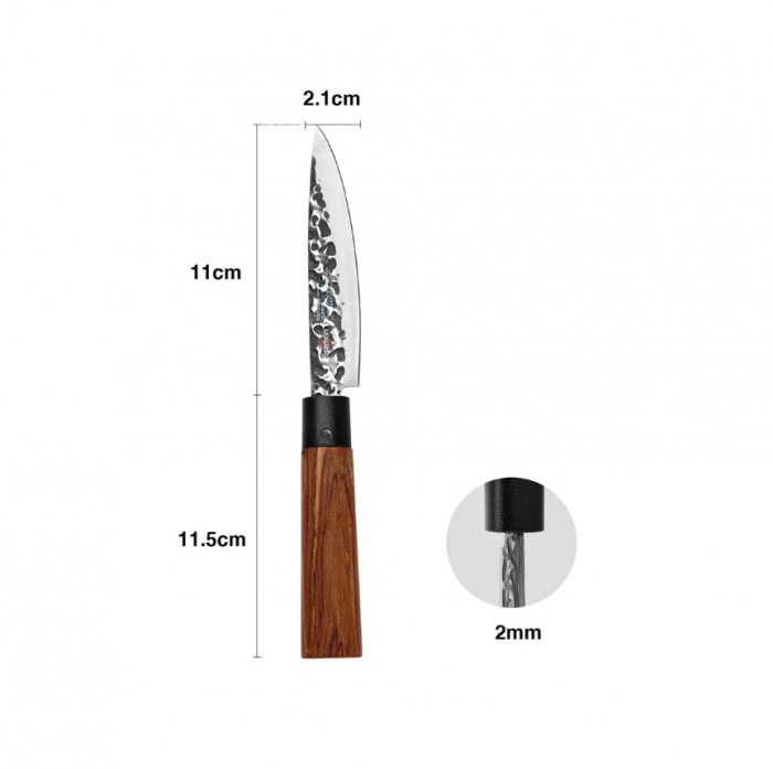 Cutit universal Fissman-Kensei Ittosai, otel AUS-8, 11 cm, argintiu/maro [2]