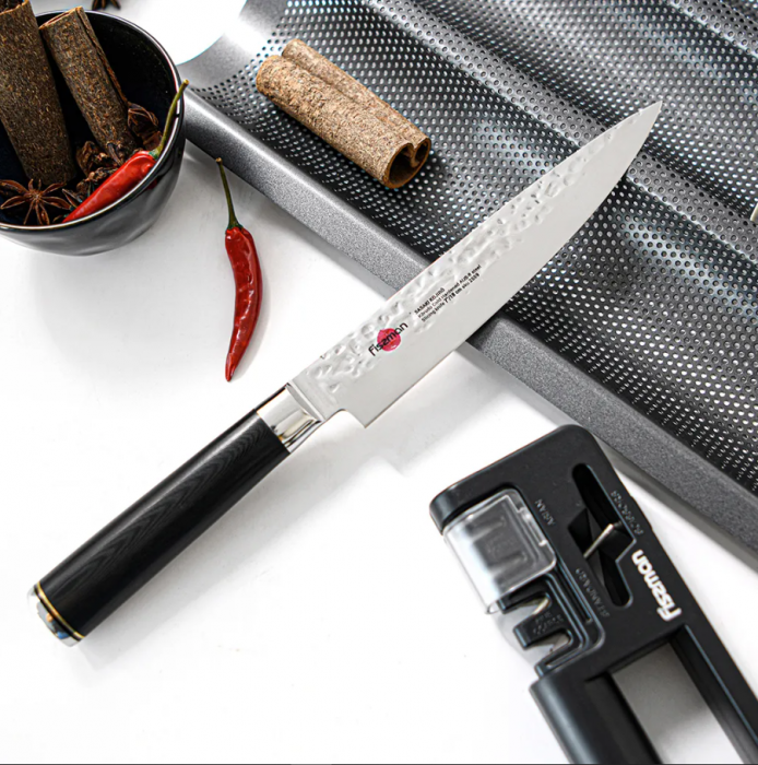 Cutit feliat Fissman-Kensei Kojiro, otel AUS-8, 18 cm, argintiu/negru [2]