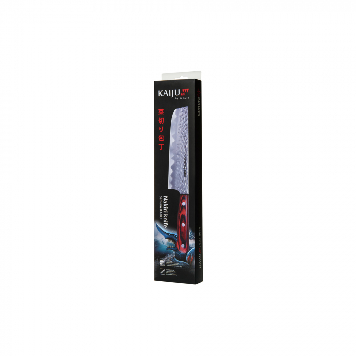 Cutit nakiri Samura-Kaiju, otel Aus-8, 16.7 cm, argintiu/maro [2]