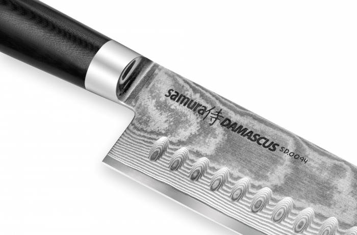 Cutit santoku Samura-Damascus, otel damasc 67 straturi, 18 cm, argintiu/negru [2]