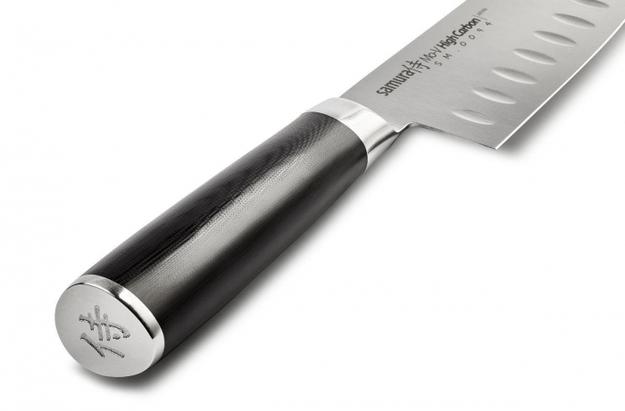 Samura-MoV santoku knife, AUS-8 steel, 18 cm, silver/black [2]