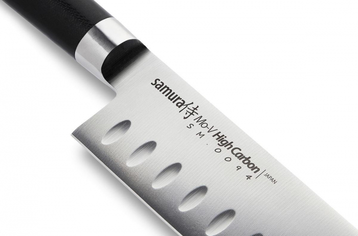 Samura-MoV santoku knife, AUS-8 steel, 18 cm, silver/black [3]