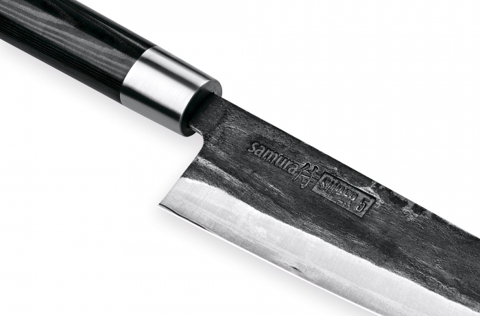 Samura-Super5 santoku knife, Damascus steel, 18.2 cm, black/silver [3]
