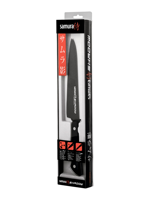 Samura-Shadow utility knife, AUS-8 steel, 15 cm, black [6]