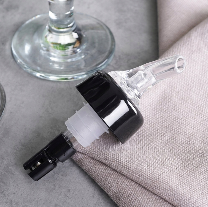 Dozator bauturi Excellent Houseware, plastic/otel inoxidabil, 4x4.5 cm, 30 ml, alb/negru [3]