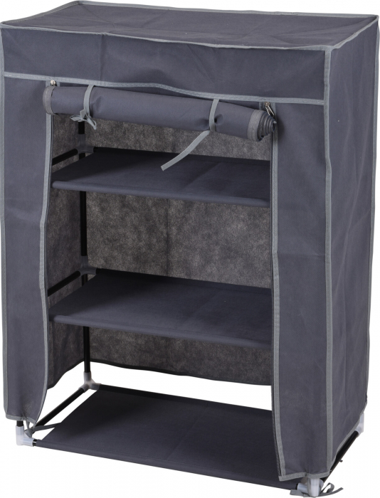 Dulap cu 3 rafturi Excellent Houseware, poliester, 60x30x80 cm, gri [6]
