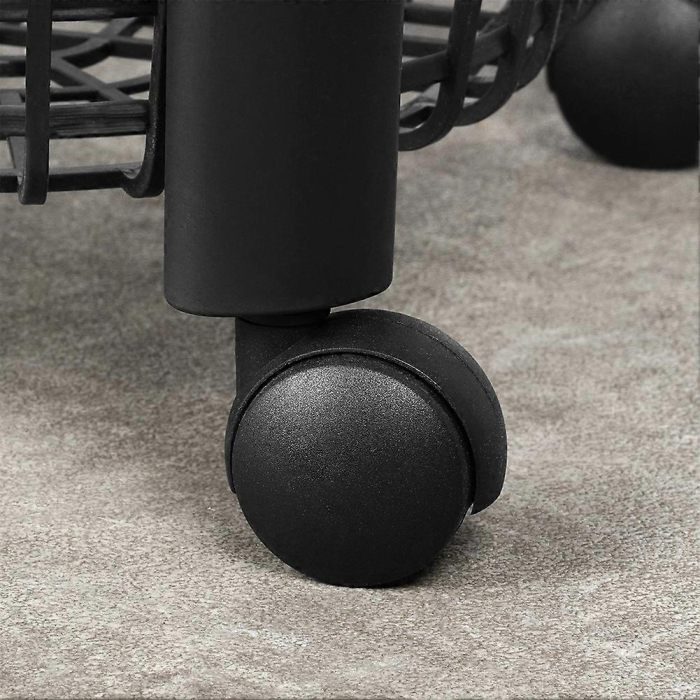 Dulap mobil bucatarie Excellent Houseware, plastic, 46x26x79 cm, negru [6]