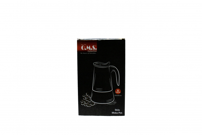 OMS-Stilo 6-portion coffee maker, stainless steel, 13x10x20 cm, silver/black [2]