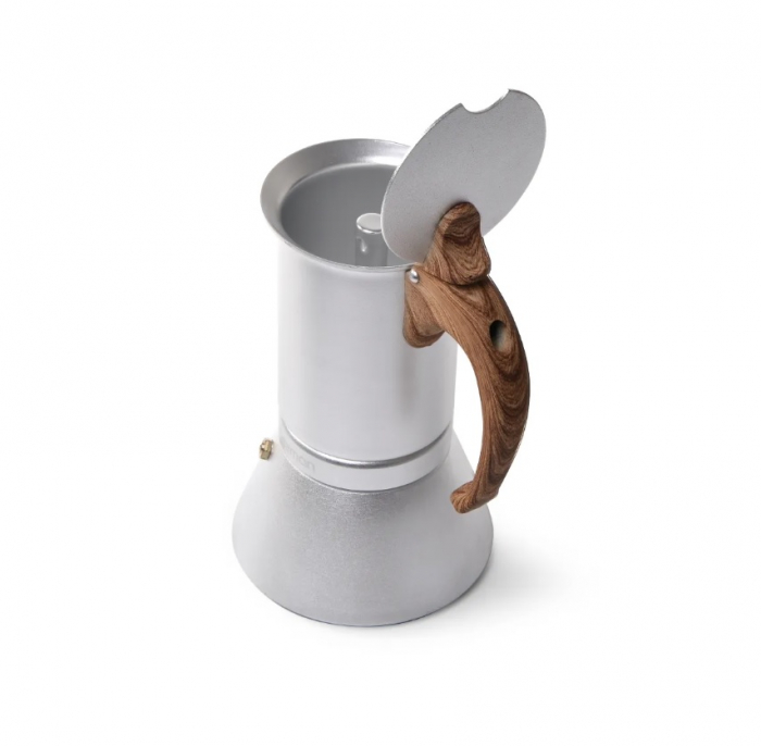 Fissman espresso maker, aluminum, 15.5x12x20 cm, 300 ml, 6 servings, silver/brown [2]