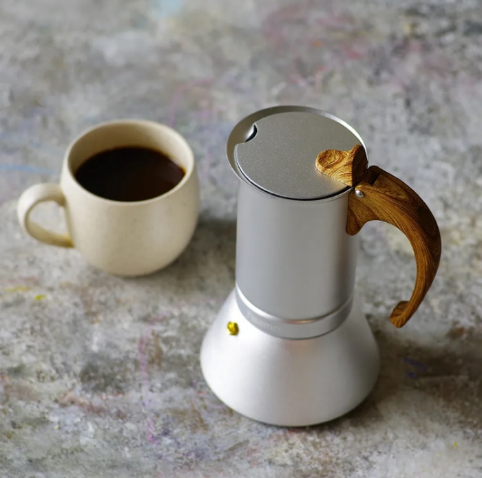 Fissman espresso maker, aluminum, 15.5x12x20 cm, 300 ml, 6 servings, silver/brown [5]