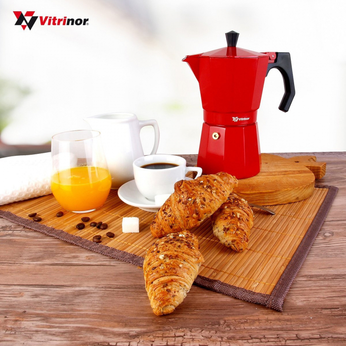 Espressor Magefesa-Vitrex, aluminiu, 9 portii, rosu [3]