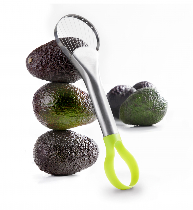 Feliator avocado Ibili-Blondas, otel inoxidabil/plastic, 24.5 cm, argintiu/verde [4]