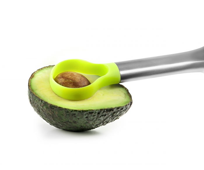 Feliator avocado Ibili-Blondas, otel inoxidabil/plastic, 24.5 cm, argintiu/verde [3]