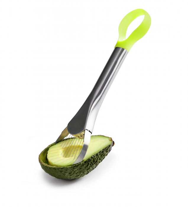Feliator avocado Ibili-Blondas, otel inoxidabil/plastic, 24.5 cm, argintiu/verde [2]