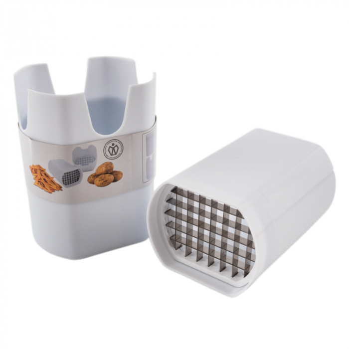 Feliator cartofi pai Excellent Houseware, plastic/otel inoxidabil, 10x7.7x13 cm, alb [2]
