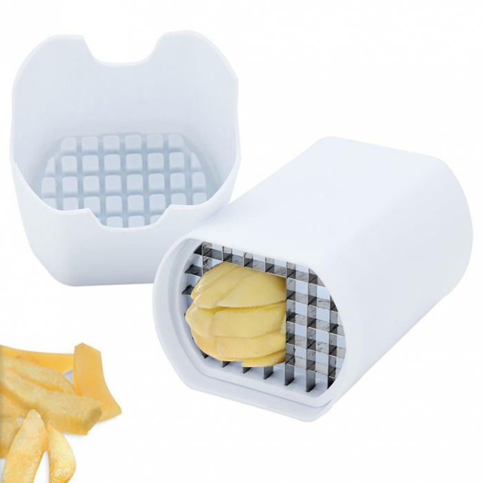 Feliator cartofi pai Excellent Houseware, plastic/otel inoxidabil, 10x7.7x13 cm, alb [3]