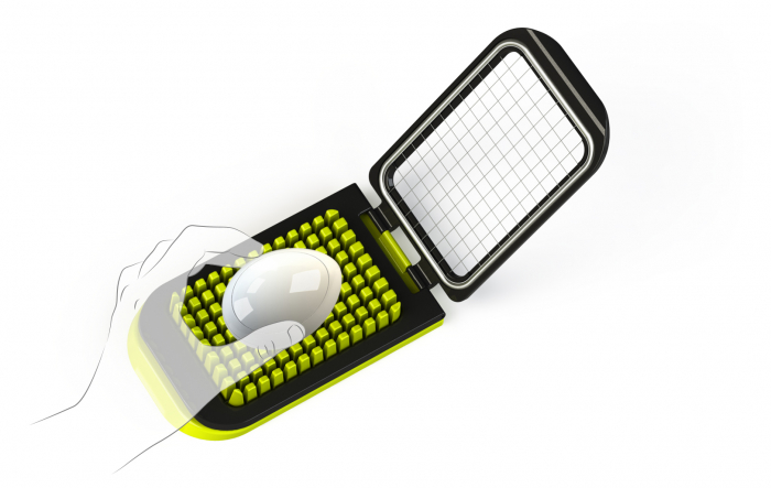 Feliator legume pentru salate Ibili-Easycook, plastic/otel inoxidabil, 21x12x3 cm, verde/negru [6]