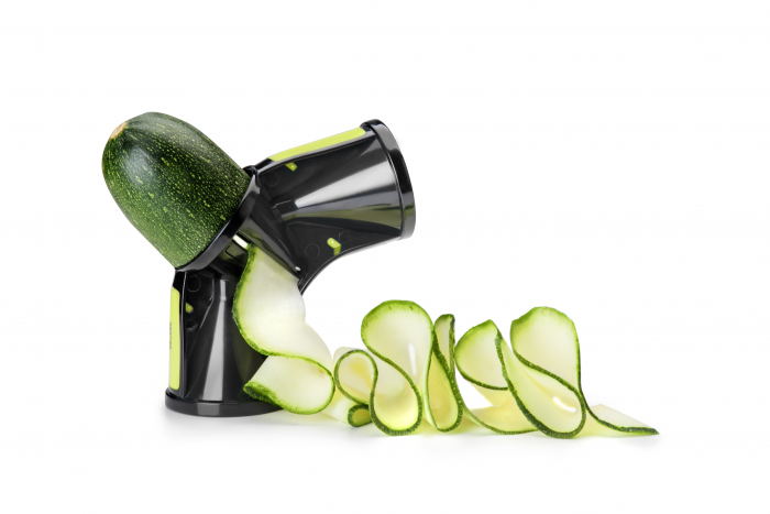 Feliator ondulat Ibili-Easycook, plastic/otel inoxidabil, 6.5x19 cm, negru/verde [3]