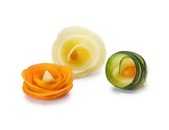 Feliator ondulat Ibili-Easycook, plastic/otel inoxidabil, 6.5x19 cm, negru/verde [4]