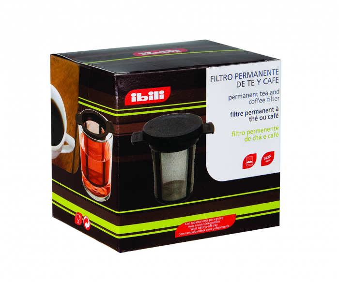 Filtru cafea/ceai Ibili-Accesorios, plastic/otel inoxidabil 18/10, 6x8.5 cm, negru [2]