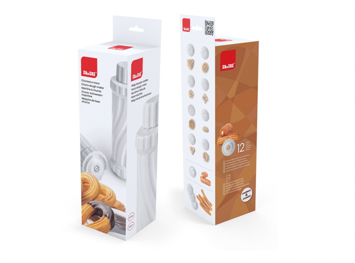 Forma preparare Churros Ibili, plastic, 8.5x24 cm, 0.65 l, alb [3]