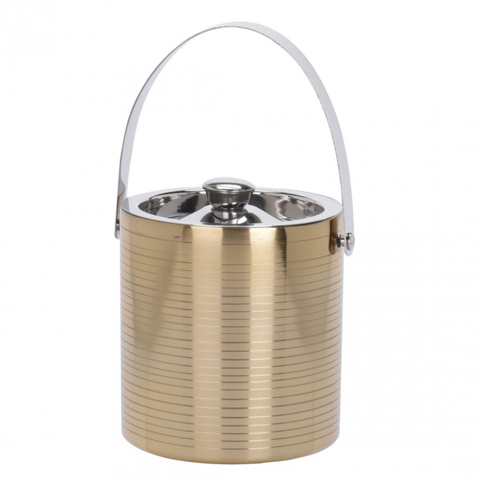 Frapiera gheata cu pereti dubli Excellent Houseware, otel inoxidabil, 15x15.5 cm, auriu [1]