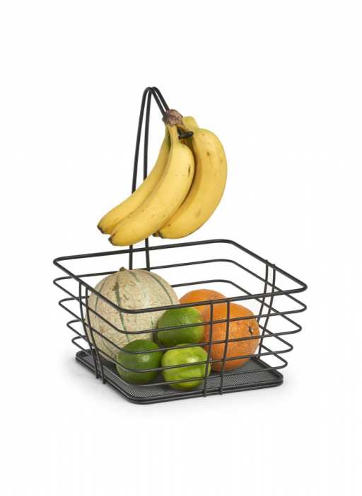 Fructiera Zeller, metal 26x26x36 cm, negru [2]