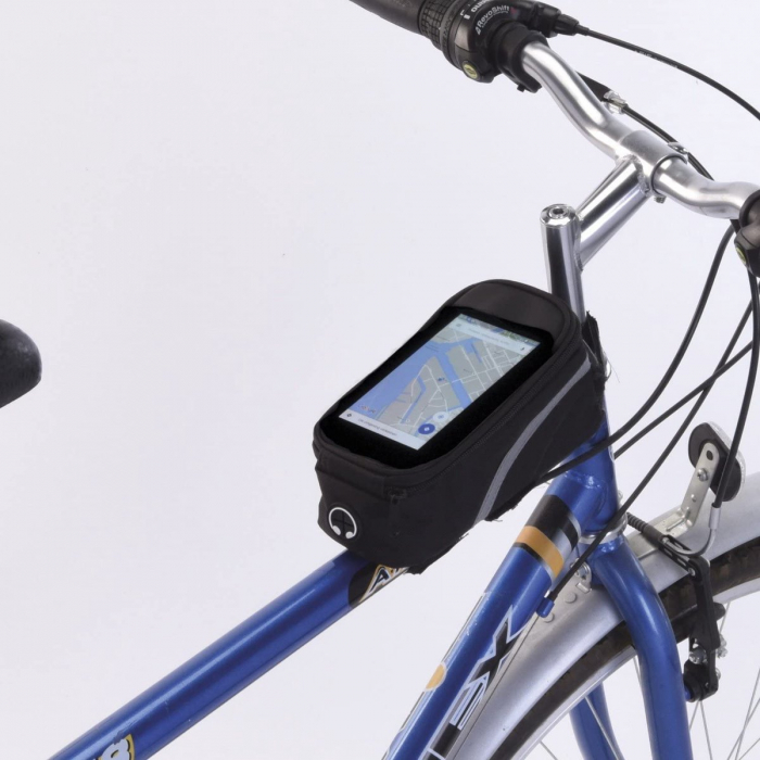 Geanta pentru bicicleta Excellent Houseware, poliester, 22x13x8 cm, negru [2]