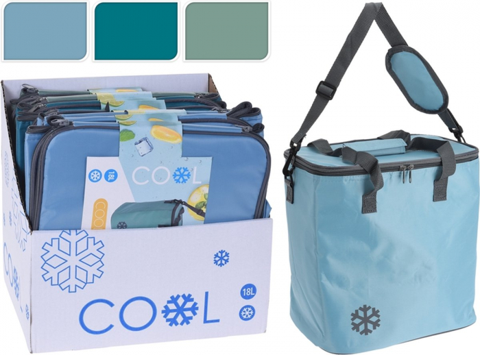 Geanta termoizolanta Excellent Houseware, poliester, 29x31x21 cm, 18 l, albastru [2]