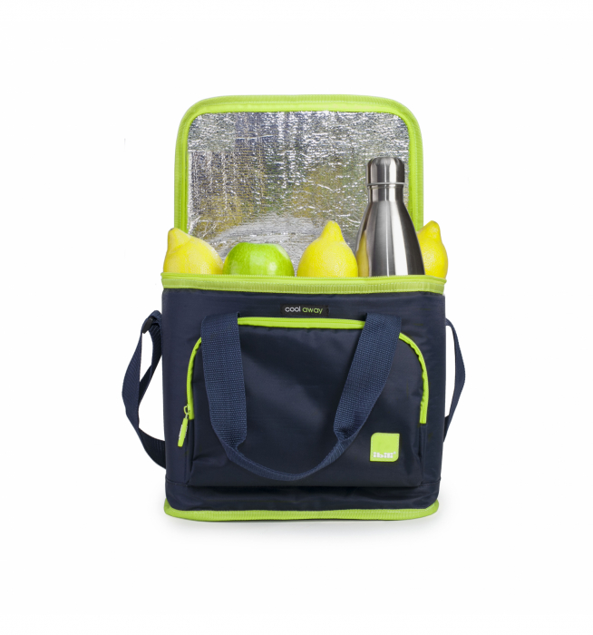 Geanta termoizolanta Ibili-Hella, poliester, 29x20x28 cm, 15 l, albastru/verde [2]