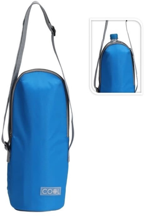 Geanta termoizolanta pentru sticle Excellent Houseware, poliester, 12x32 cm, 1.5 l, albastru [2]