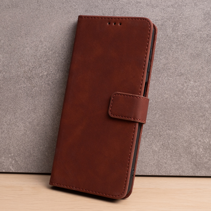 Husa de protectie Smart Velvet pentru Samsung A35 5G, piele artificiala TPU, maro [3]