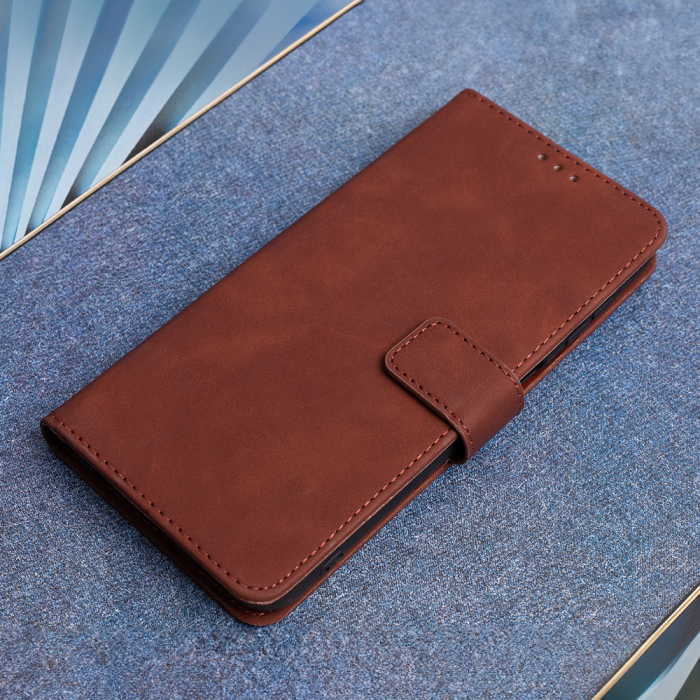 Husa de protectie Smart Velvet pentru Samsung A35 5G, piele artificiala TPU, maro [2]
