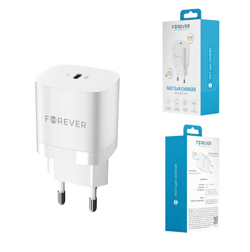 Forever TC-05 GaN PD QC network charger, fast charger, USB-C, 33 W, white [6]