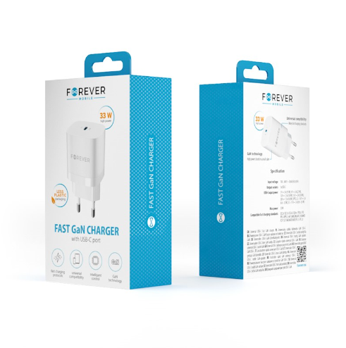 Forever TC-05 GaN PD QC network charger, fast charger, USB-C, 33 W, white [5]