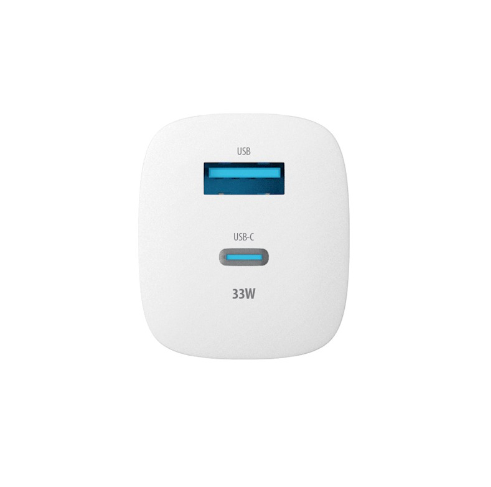 Forever TC-05 GaN PD QC mains charger, fast charger, USB-C and USB, 33 W, white [2]