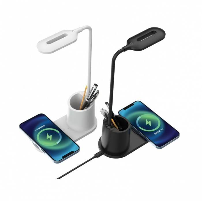 LED lamp with wireless charger Rebeltec QI W600, 10W, white [3]
