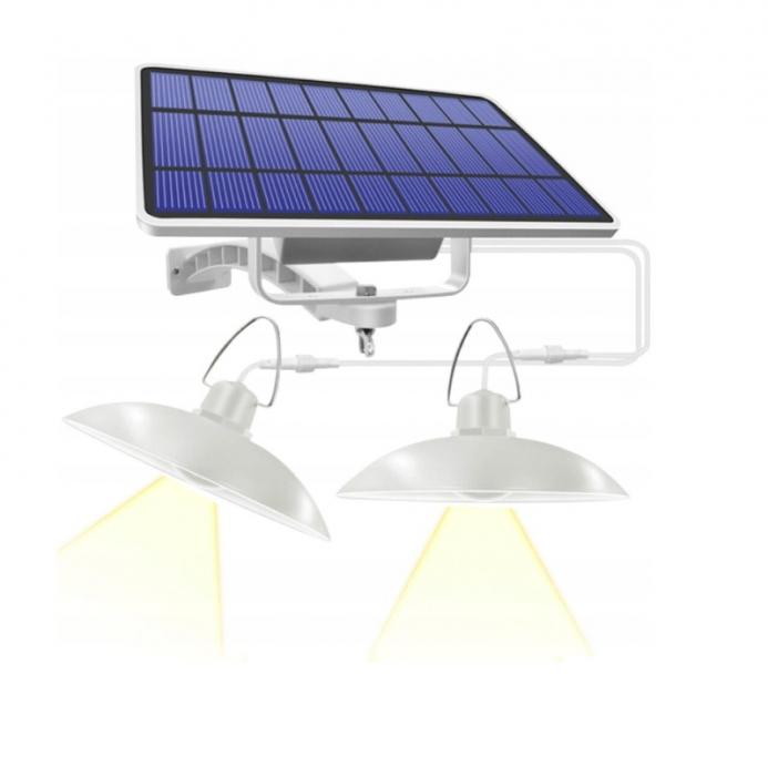 Lampa solara led TFO, dubla, 520 lm, 6W, 4500K, 5500mAh, alb [4]