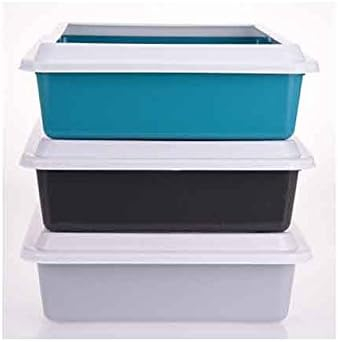 Litiera pentru pisici Excellent Houseware, polipropilena, 43x33x11 cm, albastru [2]