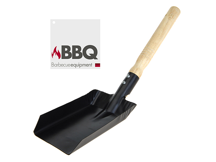 Lopata pentru jar BBQ, metal/lemn, 37x9.5 cm, negru/maro [2]
